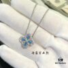 69301c5712f62673a6fad2f1 HW Diamond Loop Series Gemstone Necklace, ZP Development Version – Fresh Aquamarine Style