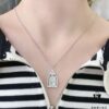 69301c7512f62673a6fad314 HW Harry Winston Birdcage Necklace (Chain Length 45cm + Pendant 3cm), Crafted with Premium Imported High-Carbon Diamonds, Exquisitely Cut and Set in 925 Sterling Silver, Luxurious and Elegant Design, Comfortable to Wear, Brilliant and Stylish