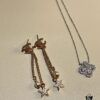 Chanel Star Tassel Earrings and Hw Clover Necklace