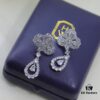 69301cab12f62673a6fad358 Harry Winston Classic Clover Full Diamond Stud Earrings, Exquisitely Crafted, Identical to Original Design, Worn by Celebrities, Stunningly Beautiful, Luxurious and Elegant