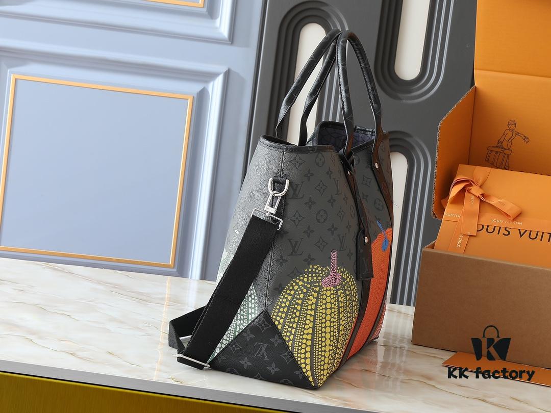 69301fcf12f62673a6fad6c4 Upgraded Original M46434 Louis Vuitton x Yayoi Kusama Collaboration LV x YK Weekend Tote Bag