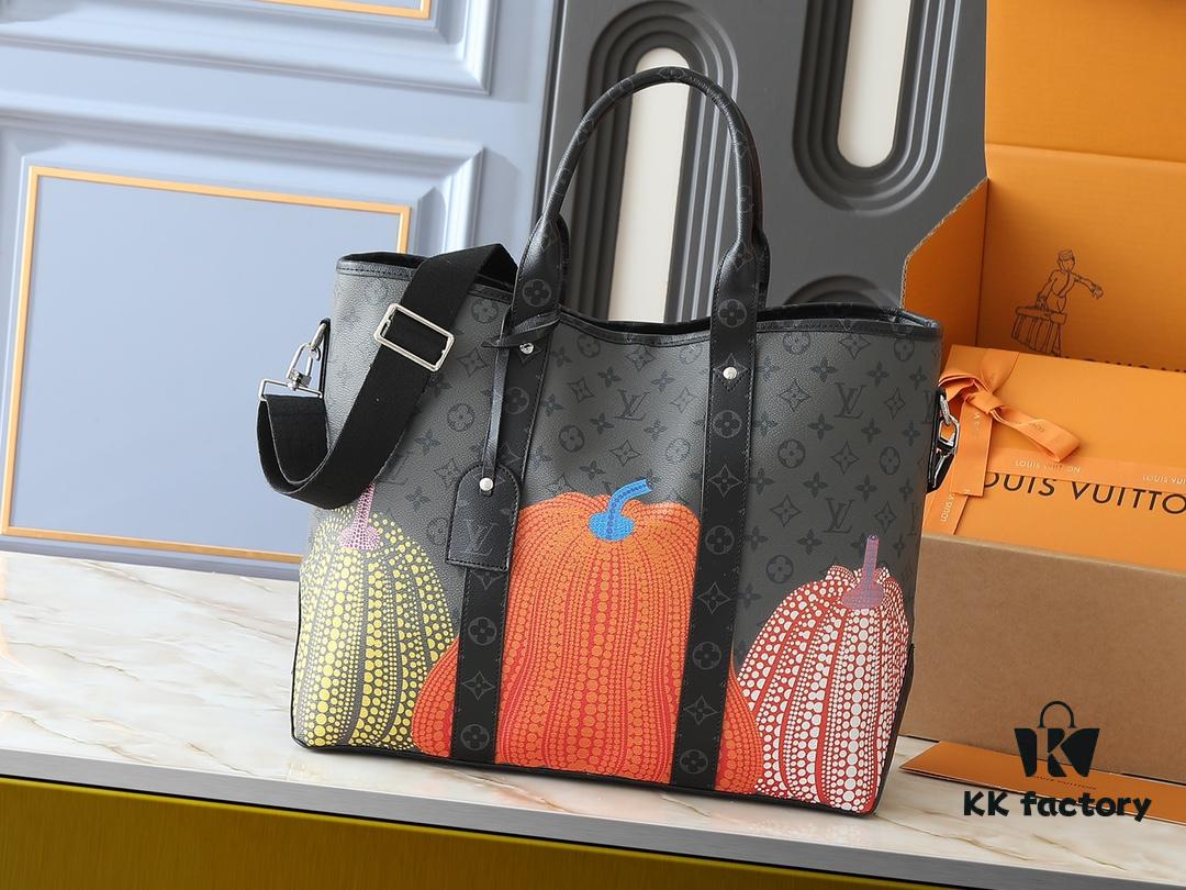 69301fd012f62673a6fad6c5 Upgraded Original M46434 Louis Vuitton x Yayoi Kusama Collaboration LV x YK Weekend Tote Bag