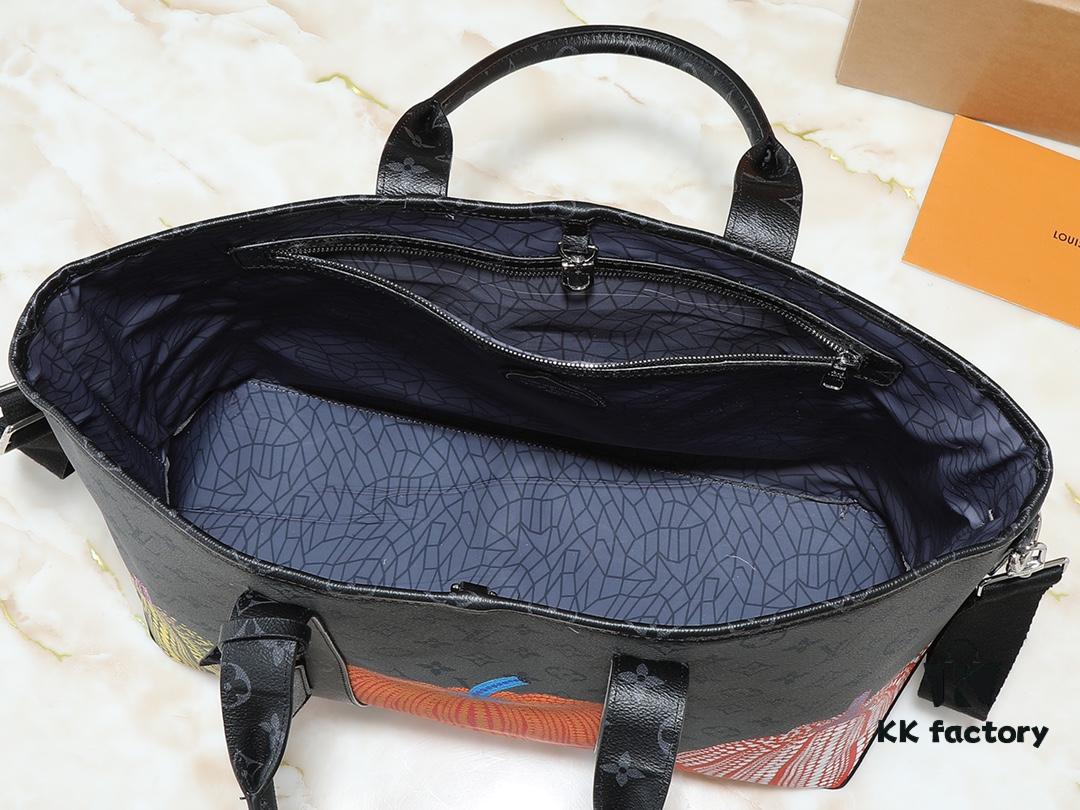69301fd412f62673a6fad6cb Upgraded Original M46434 Louis Vuitton x Yayoi Kusama Collaboration LV x YK Weekend Tote Bag