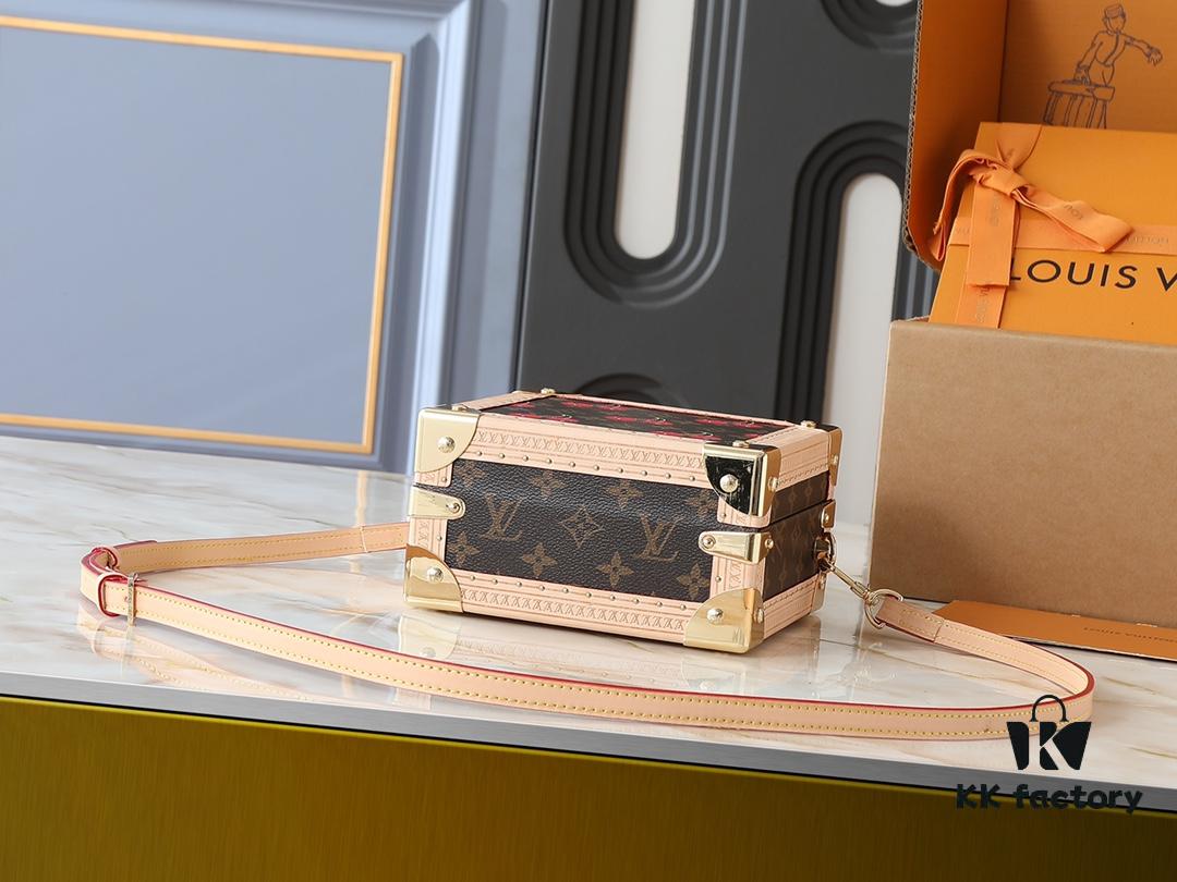 69301fe712f62673a6fad6e5 Top Quality Replica Dynamic Chip Dual-Sided Color-Changing Leather M14040 M13127 Mini Square Trunk Bag from Louis Vuitton x Takashi Murakami Collection