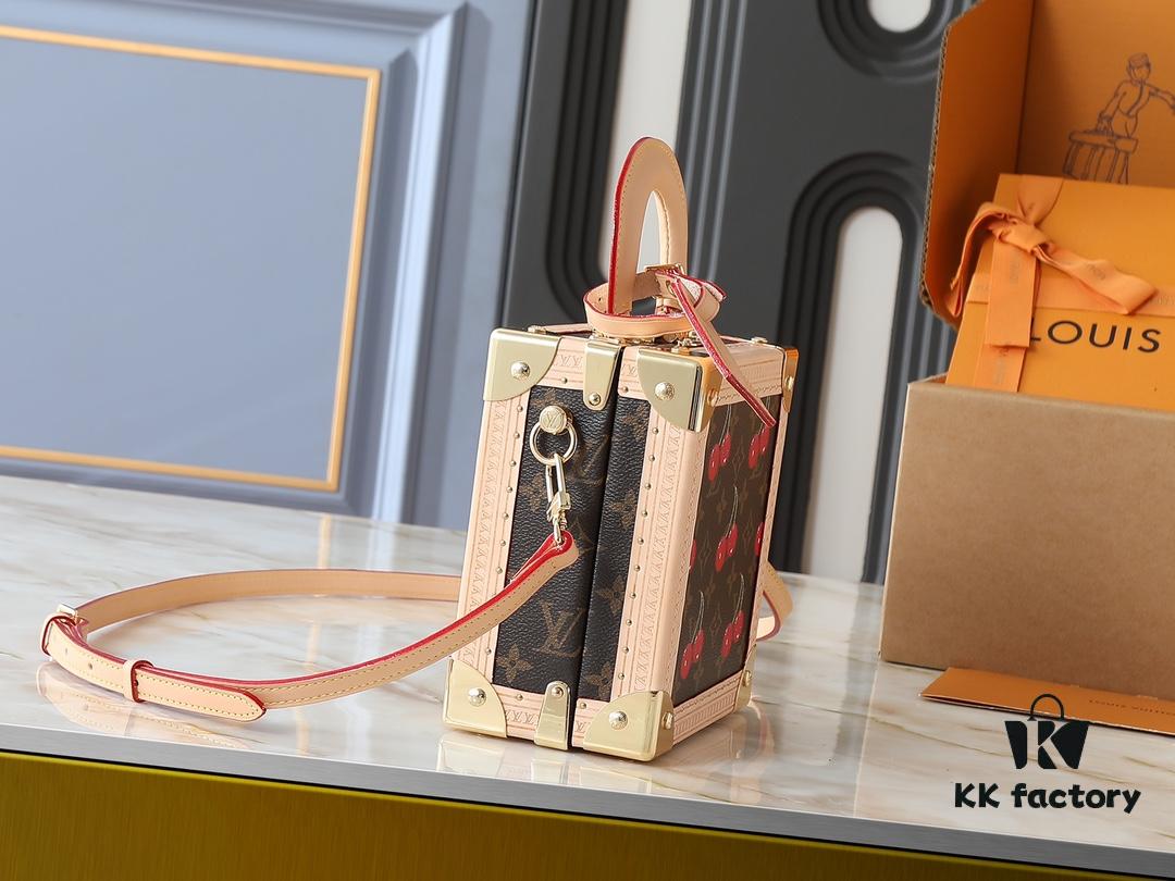 69301fea12f62673a6fad6e8 Top Quality Replica Dynamic Chip Dual-Sided Color-Changing Leather M14040 M13127 Mini Square Trunk Bag from Louis Vuitton x Takashi Murakami Collection