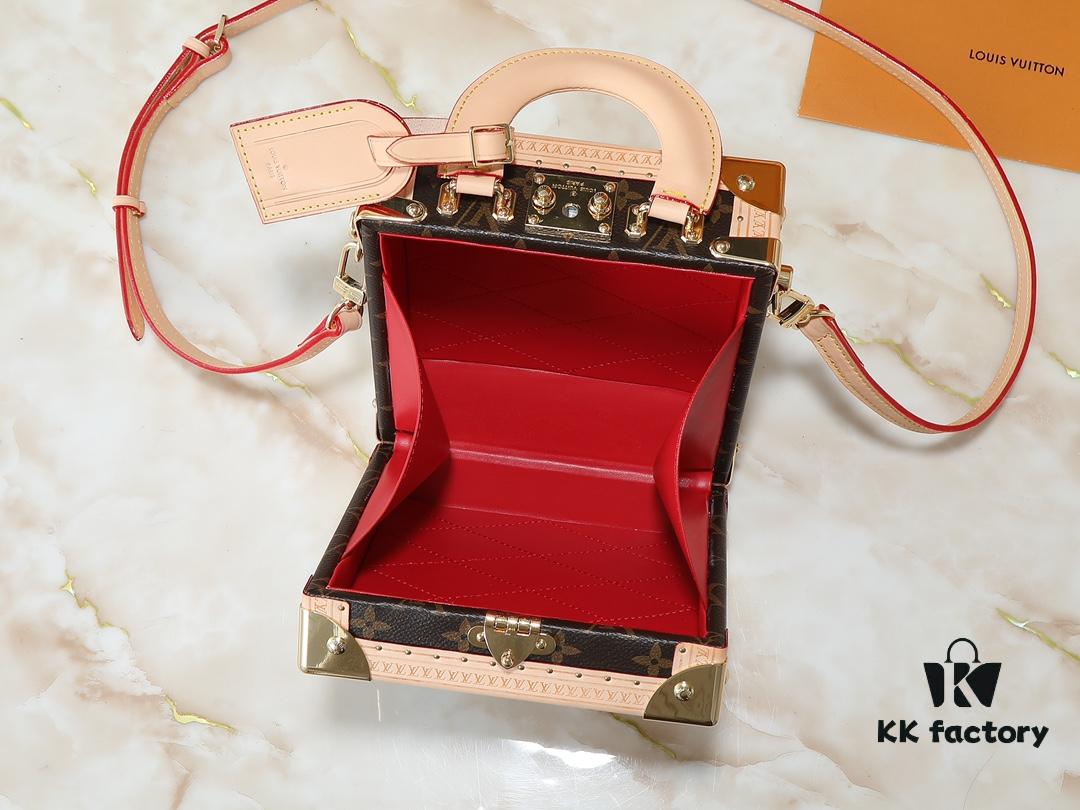 69301fee12f62673a6fad6e9 Top Quality Replica Dynamic Chip Dual-Sided Color-Changing Leather M14040 M13127 Mini Square Trunk Bag from Louis Vuitton x Takashi Murakami Collection