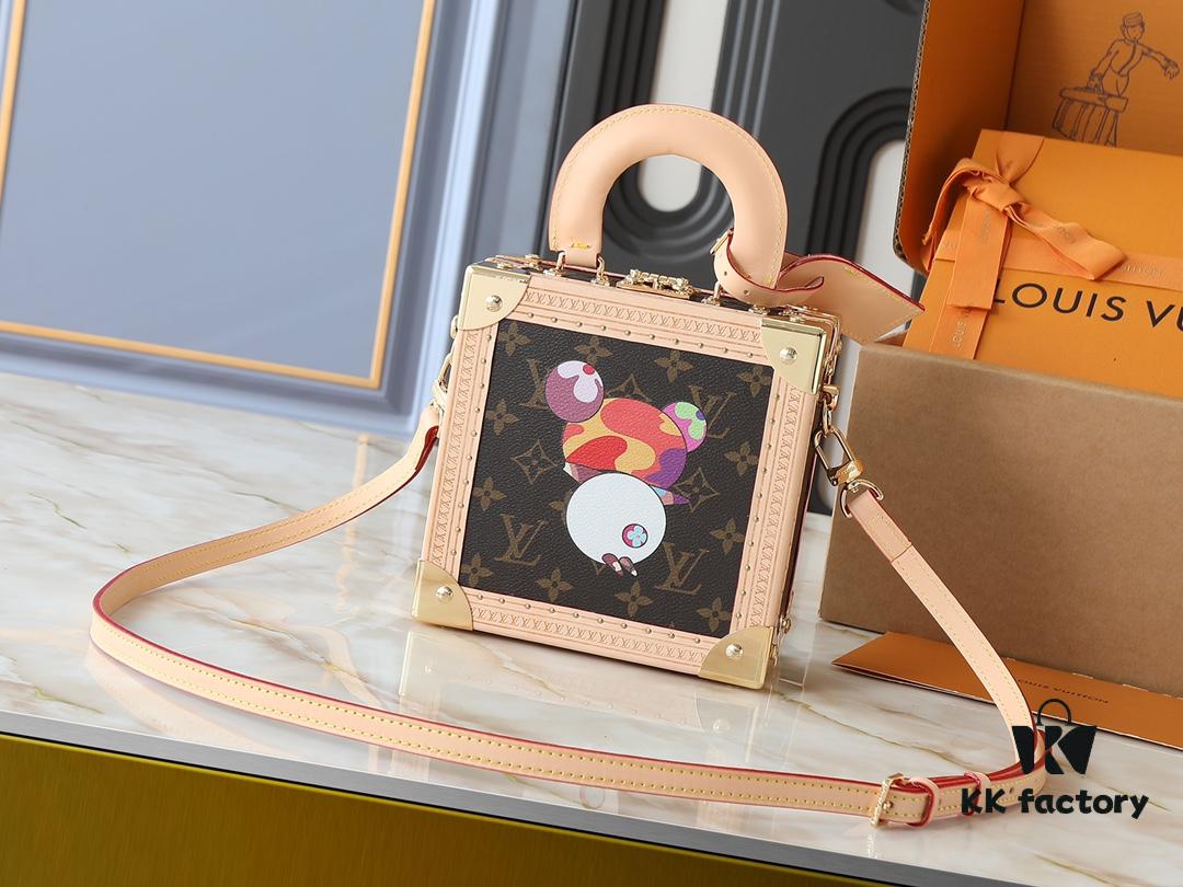 69301ff712f62673a6fad6f0 Top-Quality Replica Dynamic Chip Dual-Color Leather Mini Square Trunk M13127 M14040