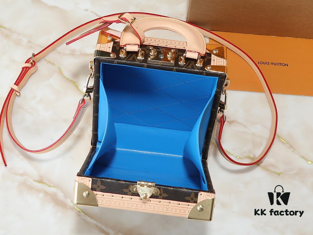 6930200112f62673a6fad6f8 Top-Quality Replica Dynamic Chip Dual-Color Leather Mini Square Trunk M13127 M14040