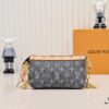 M13404 Denim Coated Canvas Pochette Accessoires Bag with Multicolored Monogram Pattern