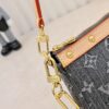 M13404 Denim Coated Canvas Pochette Accessoires Bag with Multicolored Monogram Pattern