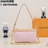 M13404 Denim Coated Canvas Pochette Accessoires Bag
