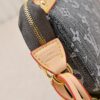 M13404 Denim Coated Canvas Pochette Accessoires Bag with Multicolored Monogram Pattern