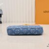 M13404 Denim Coated Canvas Pochette Accessoires Bag with Multicolor Monogram Pattern