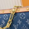 M13404 Denim Coated Canvas Pochette Accessoires Bag with Multicolor Monogram Pattern