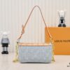 M13404 Denim Coated Canvas Pochette Accessoires Bag with Multicolored Monogram Pattern