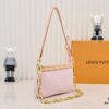 M13404 Denim Coated Canvas Pochette Accessoires Bag