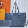 6930211d12f62673a6fad836 Upgraded Original M40995 Embossed Denim Neverfull Tote Bag💋💋Louis Vuitton New Version of the Iconic Handbag