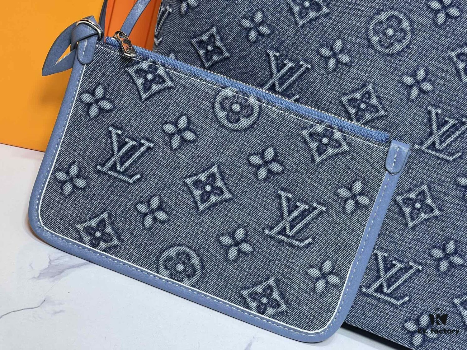 6930212012f62673a6fad839 Upgraded Original M40995 Embossed Denim Neverfull Tote Bag💋💋Louis Vuitton New Version of the Iconic Handbag
