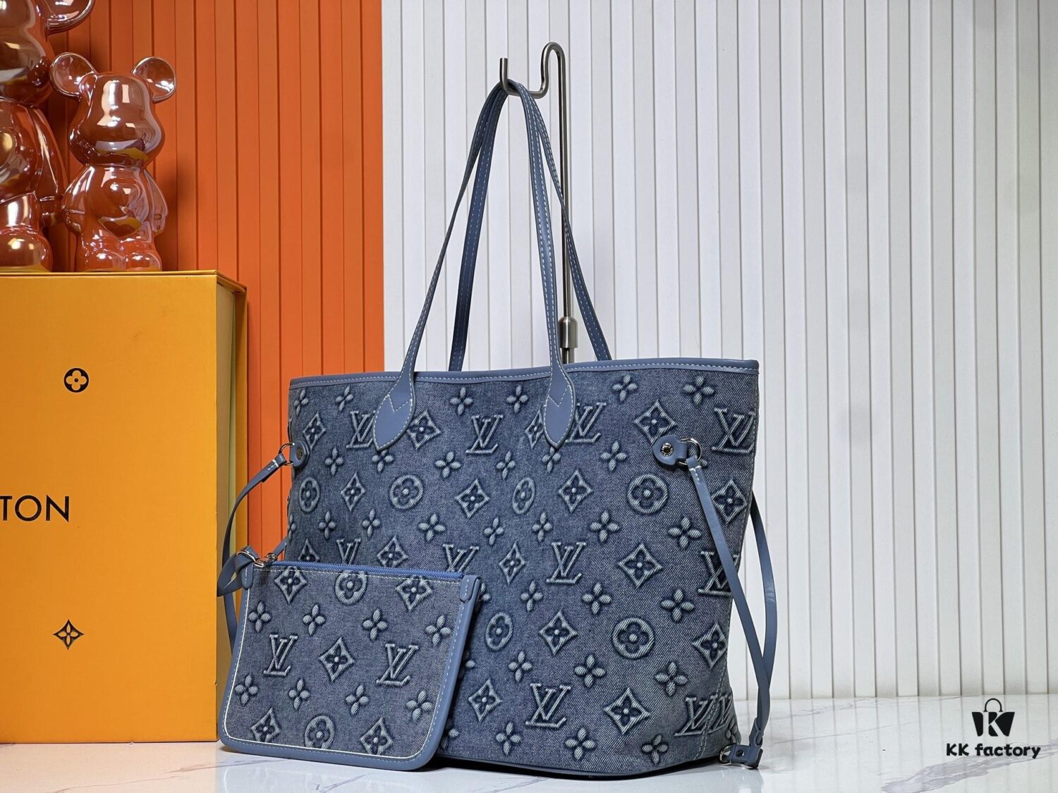 6930212212f62673a6fad83c Upgraded Original M40995 Embossed Denim Neverfull Tote Bag💋💋Louis Vuitton New Version of the Iconic Handbag