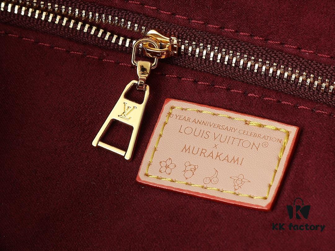 Upgraded Original M13079 Louis Vuitton x Takashi Murakami Re-Edition Series OnTheGo Medium Handbag