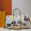 M14736 Keepall Bandoulière 45 Travel Bag in Monogram Dune Fabric