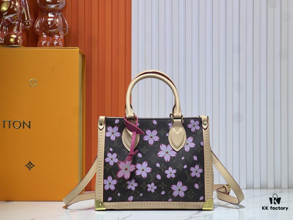 693021d212f62673a6fad912 Upgraded Original M13079 Cherry Blossom Louis Vuitton x Takashi Murakami Reissue Collection OnTheGo Medium Tote Bag