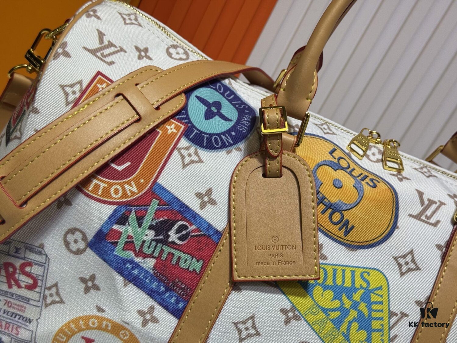 M14736 Keepall Bandoulière 45 Travel Bag in Monogram Dune Fabric