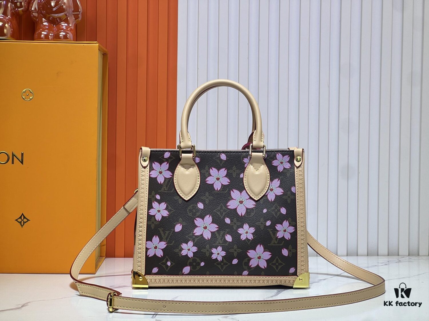693021d812f62673a6fad919 Upgraded Original M13079 Cherry Blossom Louis Vuitton x Takashi Murakami Reissue Collection OnTheGo Medium Tote Bag