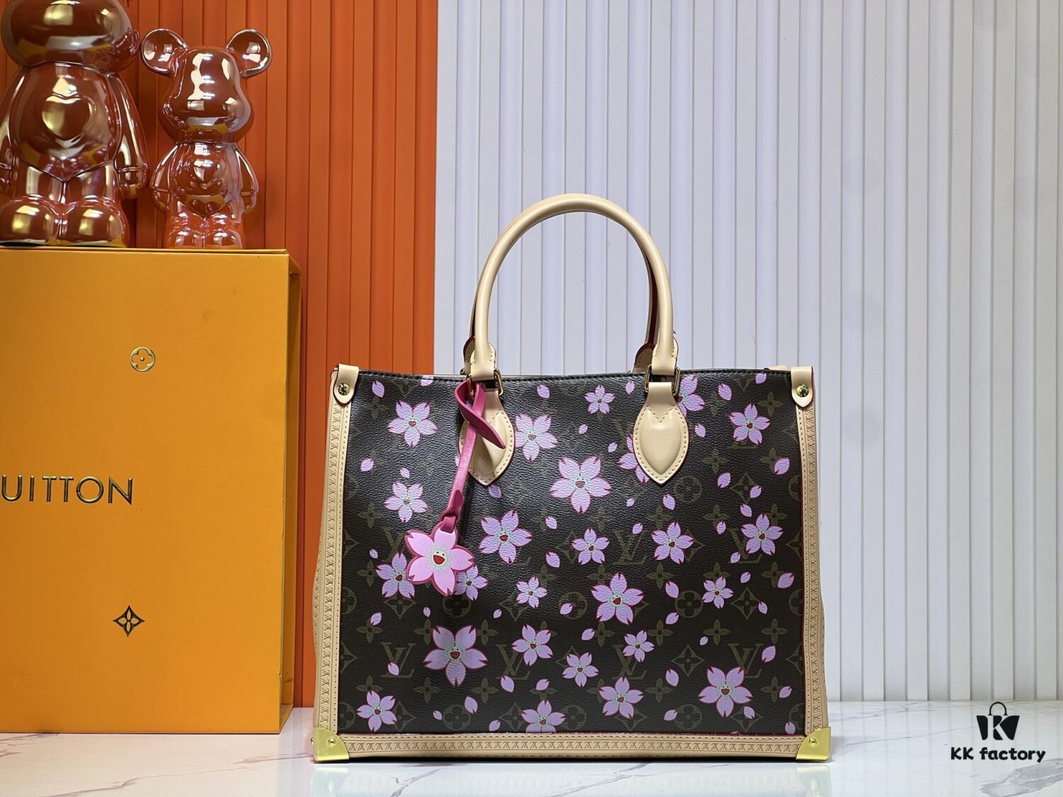 693021dd12f62673a6fad91e Upgraded Original M13079 Louis Vuitton x Takashi Murakami Cherry Blossom Re-Edition Collection OnTheGo MM Handbag