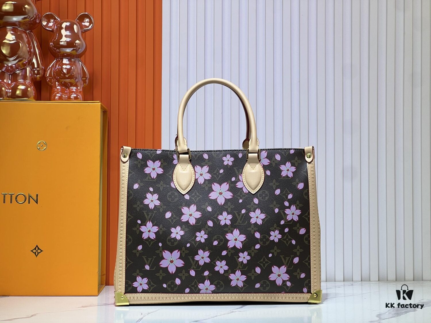 693021e012f62673a6fad921 Upgraded Original M13079 Louis Vuitton x Takashi Murakami Cherry Blossom Re-Edition Collection OnTheGo MM Handbag