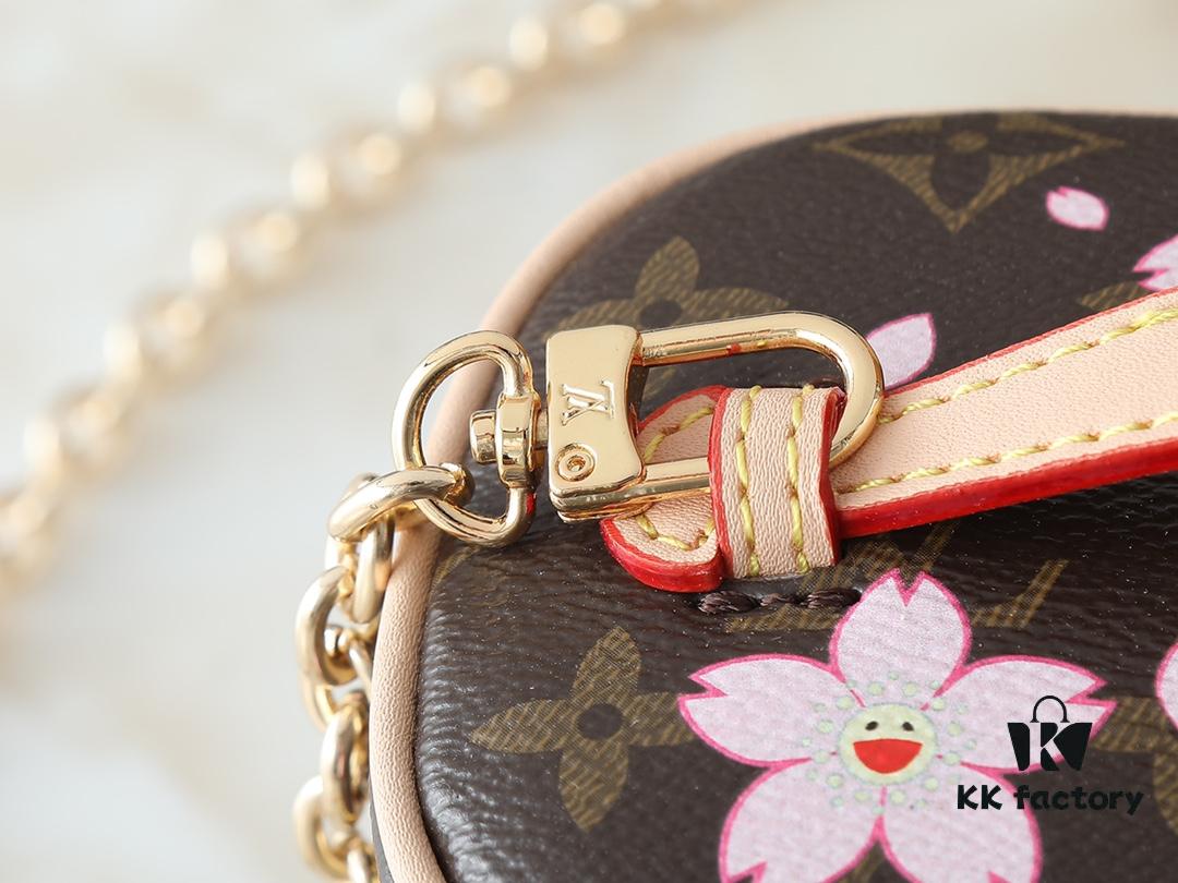 6930220712f62673a6fad956 Upgraded Original M42265 M14181 M44495 M44936 M42263 Nice Cosmetic Pouch Made of Monogram Coated Canvas with Rounded Silhouette Inspired by Trunk Design, Cherry Blossom Pattern Exudes the Joyful Spirit of Louis Vuitton x Takashi Murakami Reimagined Collection, Cowhide Leather Handle Highlights Exquisite Craftsmanship, Double Zipper Closure Securely Stores Daily Essentials