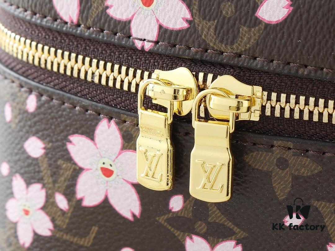 6930220812f62673a6fad958 Upgraded Original M42265 M14181 M44495 M44936 M42263 Nice Cosmetic Pouch Made of Monogram Coated Canvas with Rounded Silhouette Inspired by Trunk Design, Cherry Blossom Pattern Exudes the Joyful Spirit of Louis Vuitton x Takashi Murakami Reimagined Collection, Cowhide Leather Handle Highlights Exquisite Craftsmanship, Double Zipper Closure Securely Stores Daily Essentials