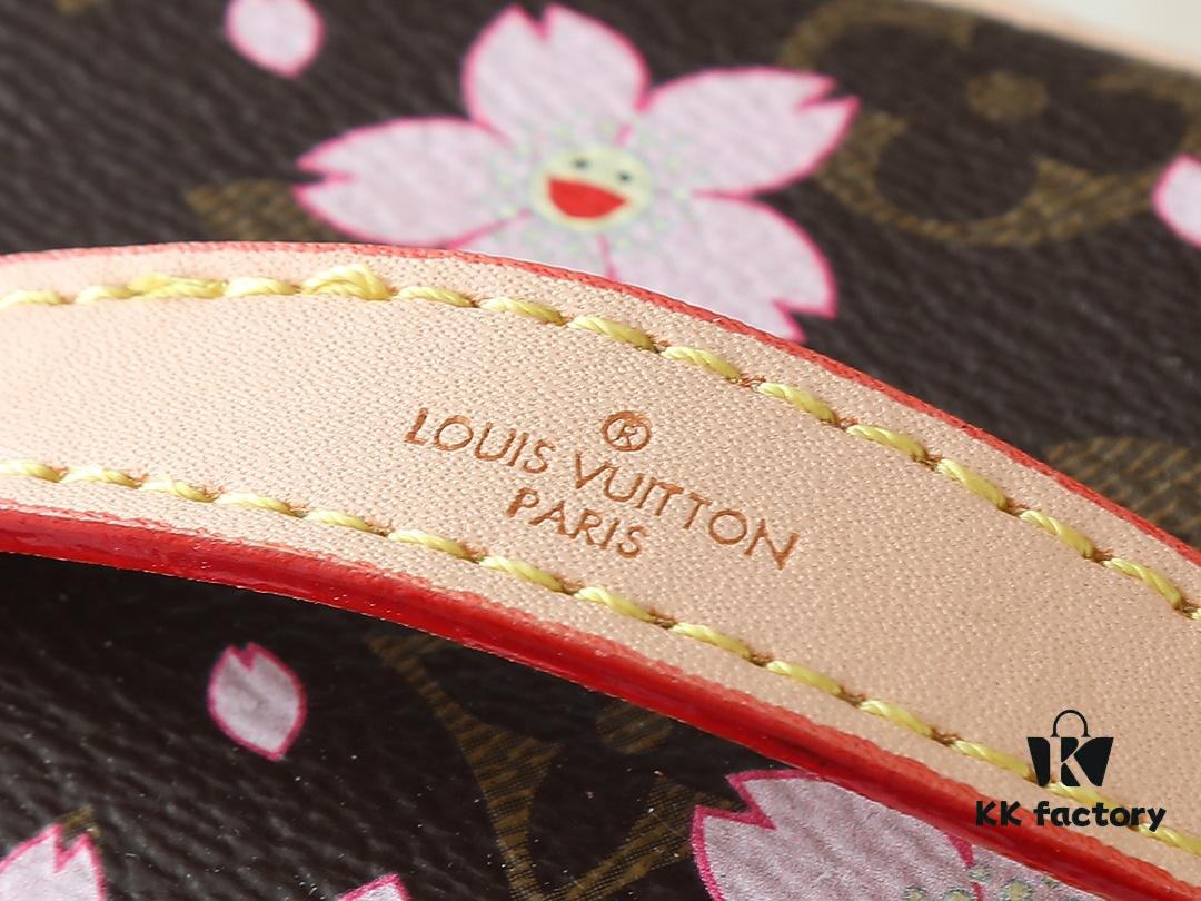 6930221212f62673a6fad962 Upgraded Original M42265 M14181 M44495 M44936 M42263 Nice Cosmetic Pouch Made of Monogram Coated Canvas with Rounded Silhouette Inspired by Trunk Design, Cherry Blossom Pattern Exudes the Joyful Spirit of Louis Vuitton x Takashi Murakami Reimagined Collection, Cowhide Leather Handle Highlights Exquisite Craftsmanship, Double Zipper Closure Securely Stores Daily Essentials