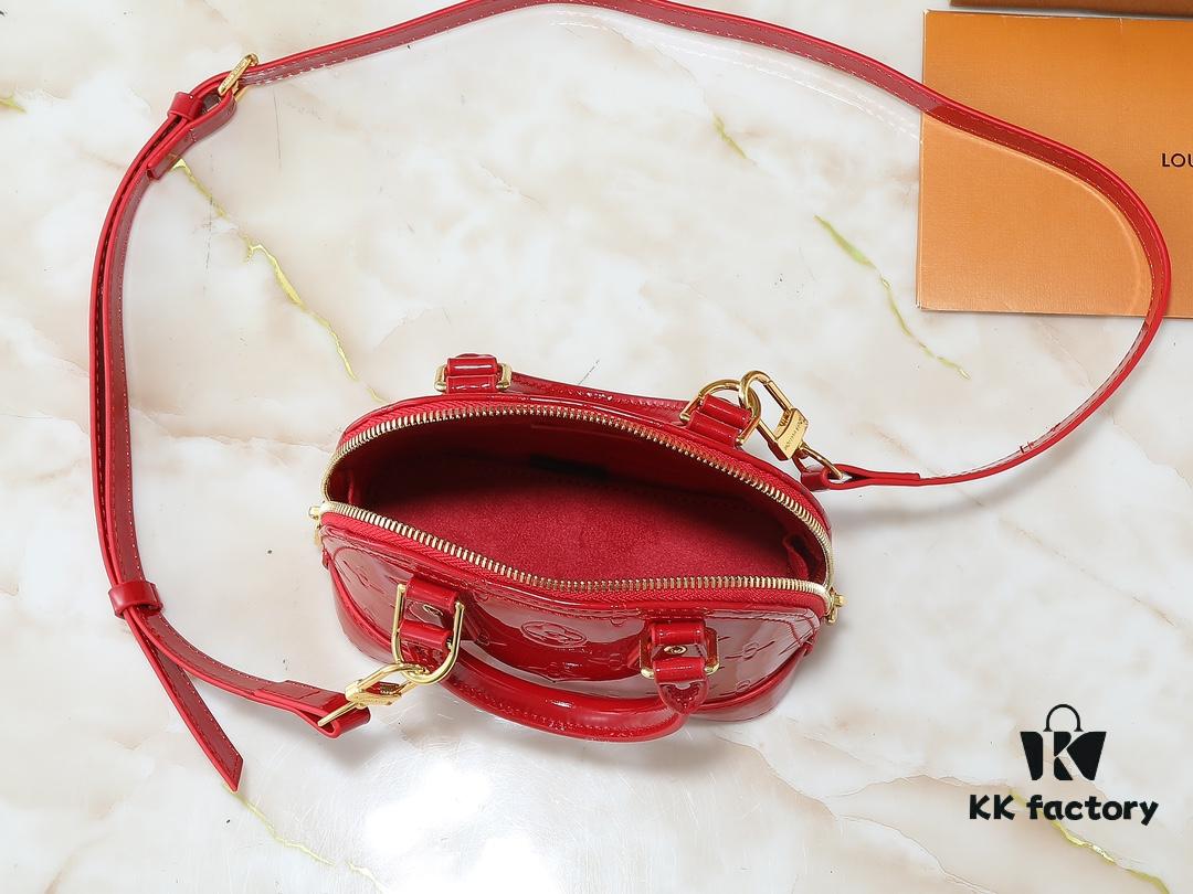 6930231b12f62673a6fada31 Upgraded Original Fan Bingbing's Same Style Vernis Leather Series M82717 M91606 M93595 Alma BB Handbag