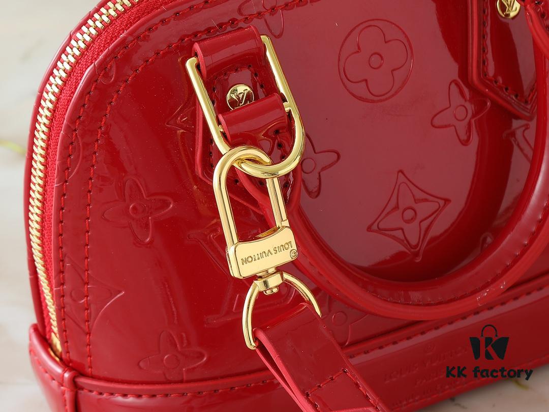 6930231b12f62673a6fada32 Upgraded Original Fan Bingbing's Same Style Vernis Leather Series M82717 M91606 M93595 Alma BB Handbag