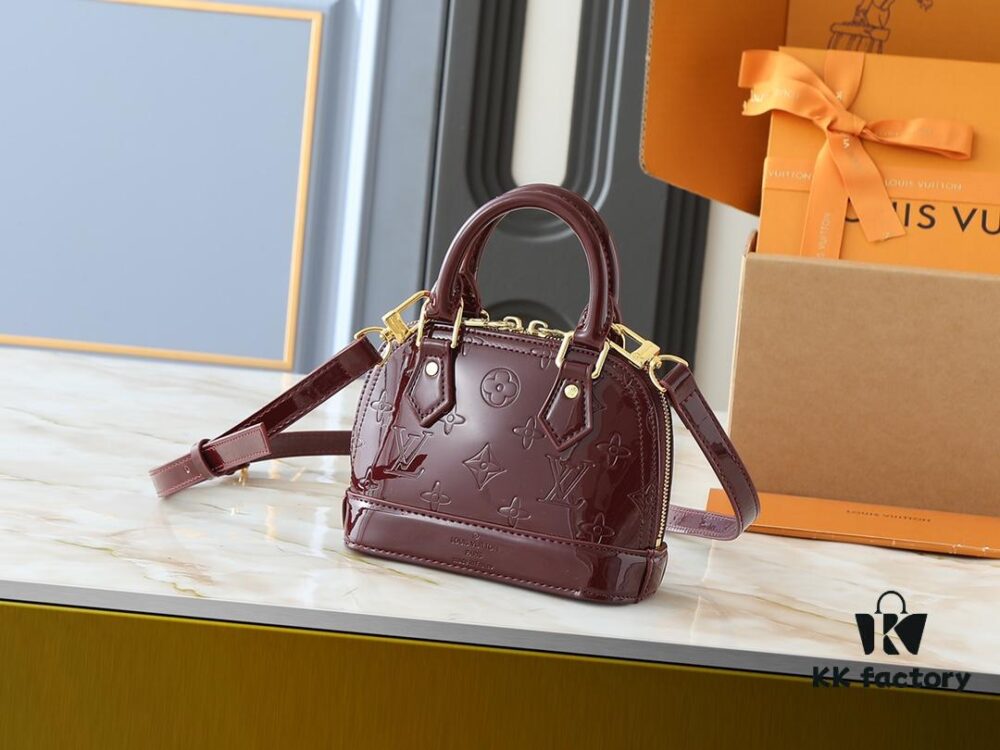 6930232212f62673a6fada3b Upgraded Original Version Fan Bingbing's Same Style Vernis Leather Series M82717 M91606 M93595 Alma BB Handbag