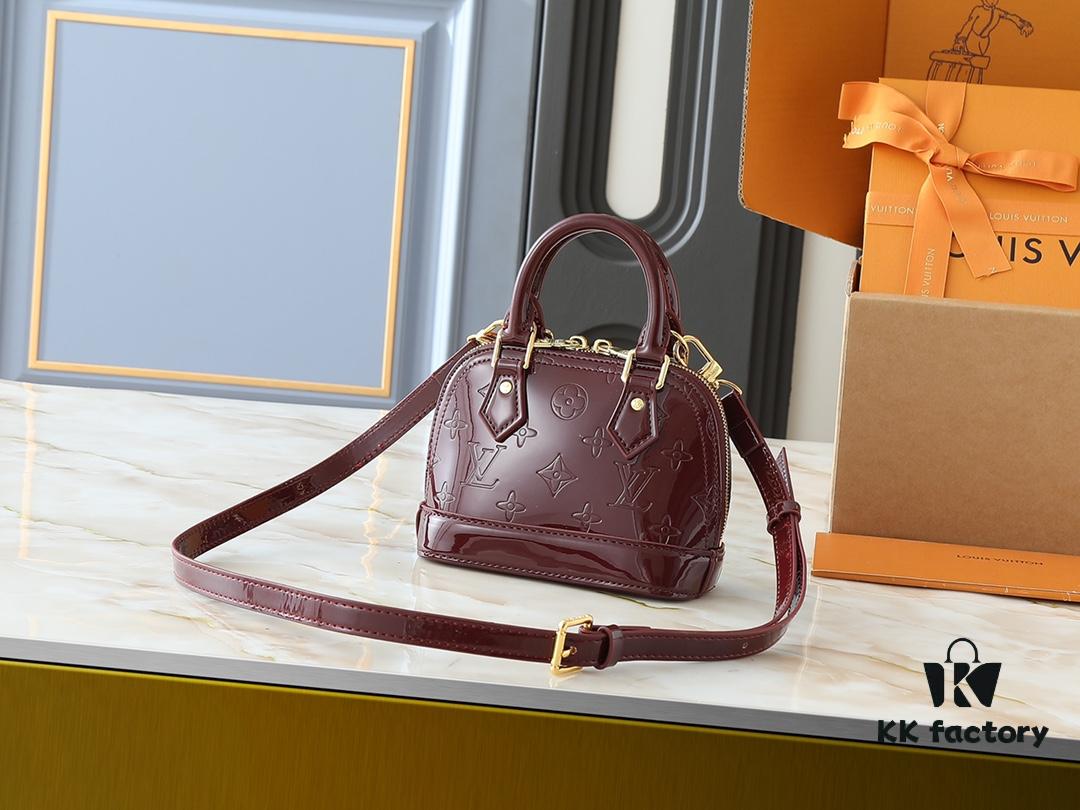 6930232312f62673a6fada3c Upgraded Original Version Fan Bingbing's Same Style Vernis Leather Series M82717 M91606 M93595 Alma BB Handbag