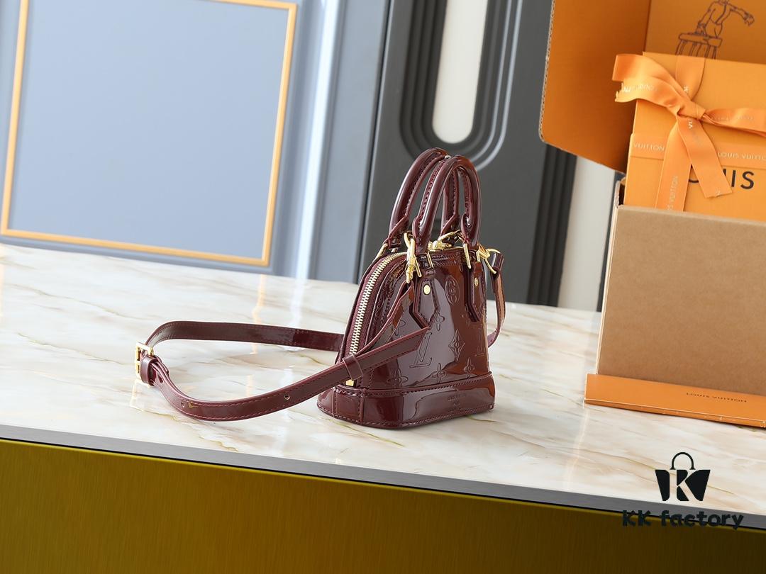 6930232512f62673a6fada3e Upgraded Original Version Fan Bingbing's Same Style Vernis Leather Series M82717 M91606 M93595 Alma BB Handbag