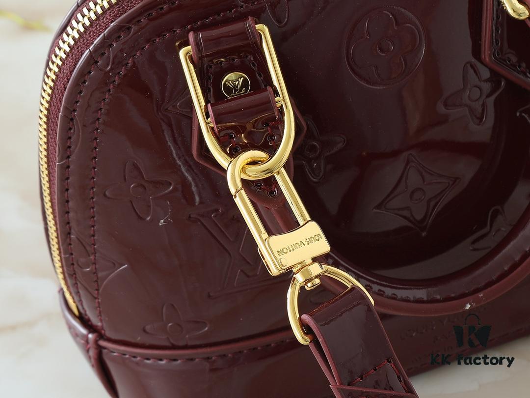 6930232712f62673a6fada42 Upgraded Original Version Fan Bingbing's Same Style Vernis Leather Series M82717 M91606 M93595 Alma BB Handbag