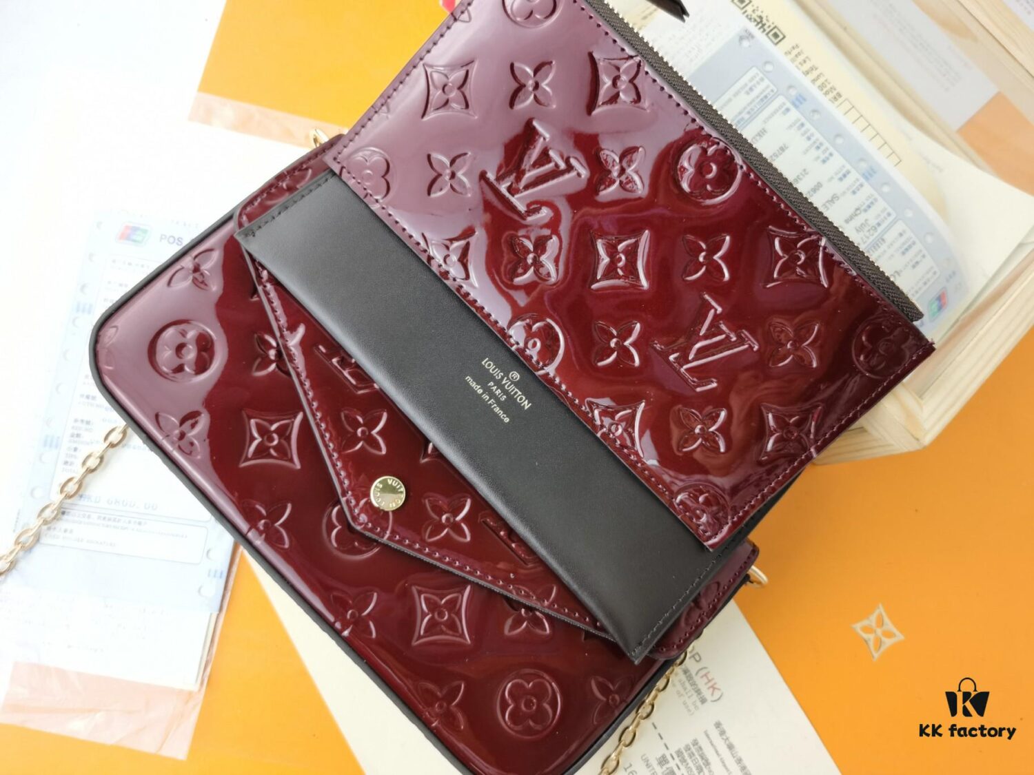 6930236d12f62673a6fada80 Replica High-Quality Louis Vuitton Felicie Handbag with Full Steel Hardware and Embossed Patent Leather