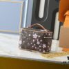 693023e912f62673a6fadae8 Upgraded Original M14181 M44495 Nice Mini Cosmetic Case Made of Monogram Coated Canvas with Rounded Silhouette and Cherry Blossom Pattern from the Louis Vuitton x Takashi Murakami Reimagined Collection, Featuring Cowhide Leather Handle and Double Zipper Closure