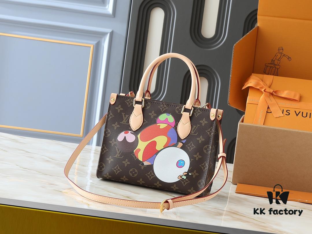 6930242f12f62673a6fadb3c Upgraded Original M45659 M46373 M13668 M44571 Louis Vuitton x Takashi Murakami Reimagined Series Petite OnTheGo Handbag