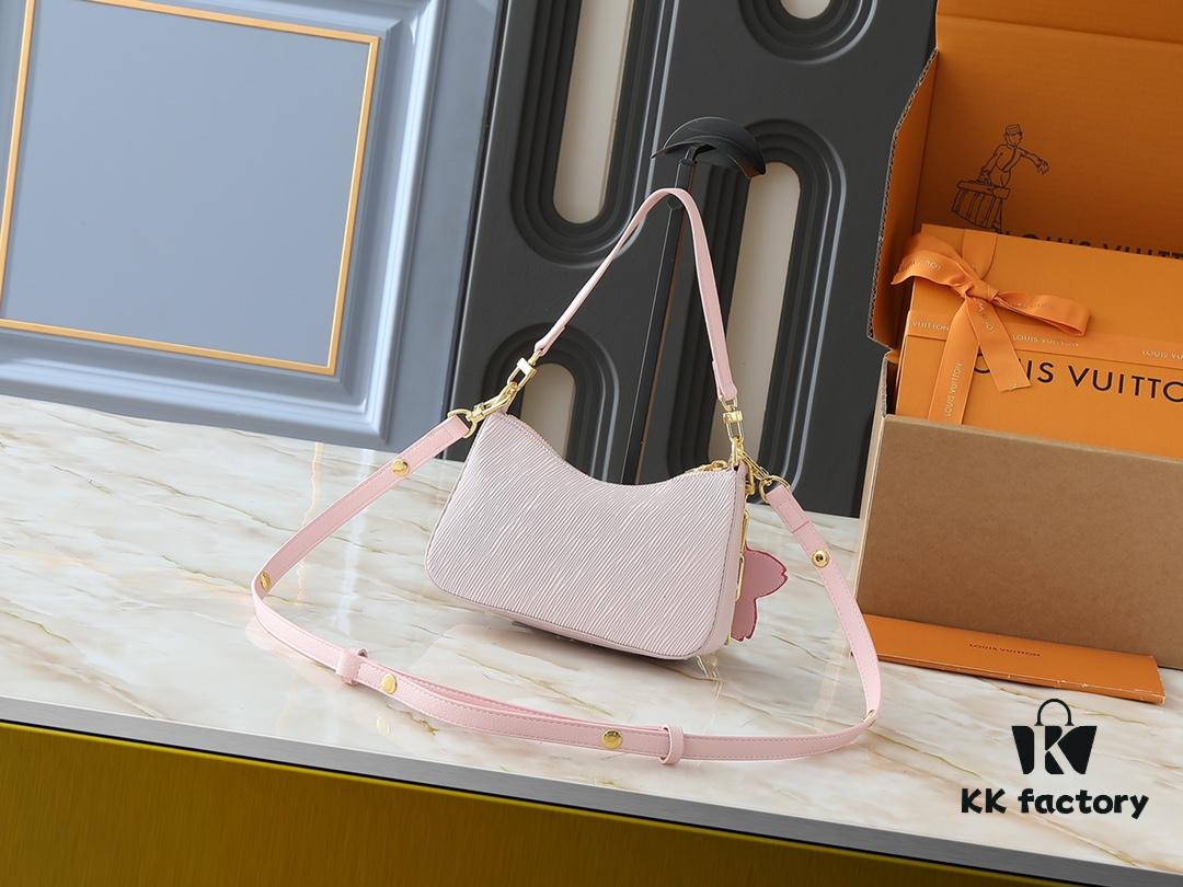 Upgraded Original M13101 Marellini Handbag in Epi Grained Leather with Shining Hardware