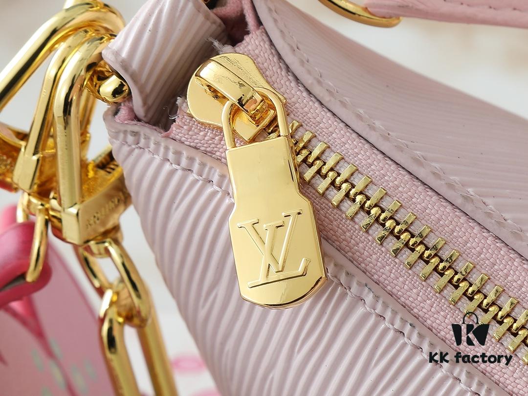 Upgraded Original M13101 Marellini Handbag in Epi Grained Leather with Shining Hardware