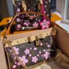 M13666 Pochette Accessoires Bag in Monogram Canvas with Cherry Blossom Pattern