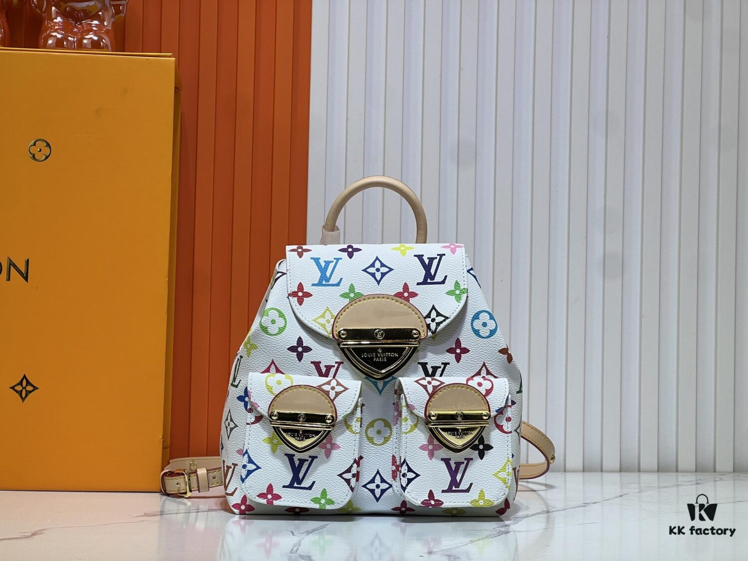 693024b812f62673a6fadbd4 VENICE Backpack M13081-M46836 White Multicolor (Takashi Murakami)