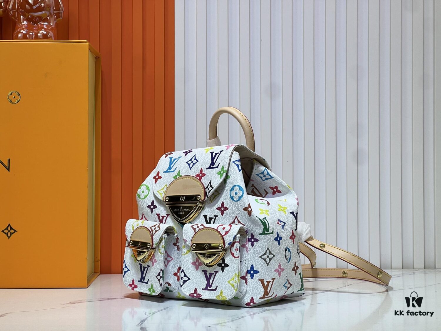 693024d912f62673a6fadbe2 VENICE Backpack M13081-M46836 White Multicolor (Takashi Murakami)