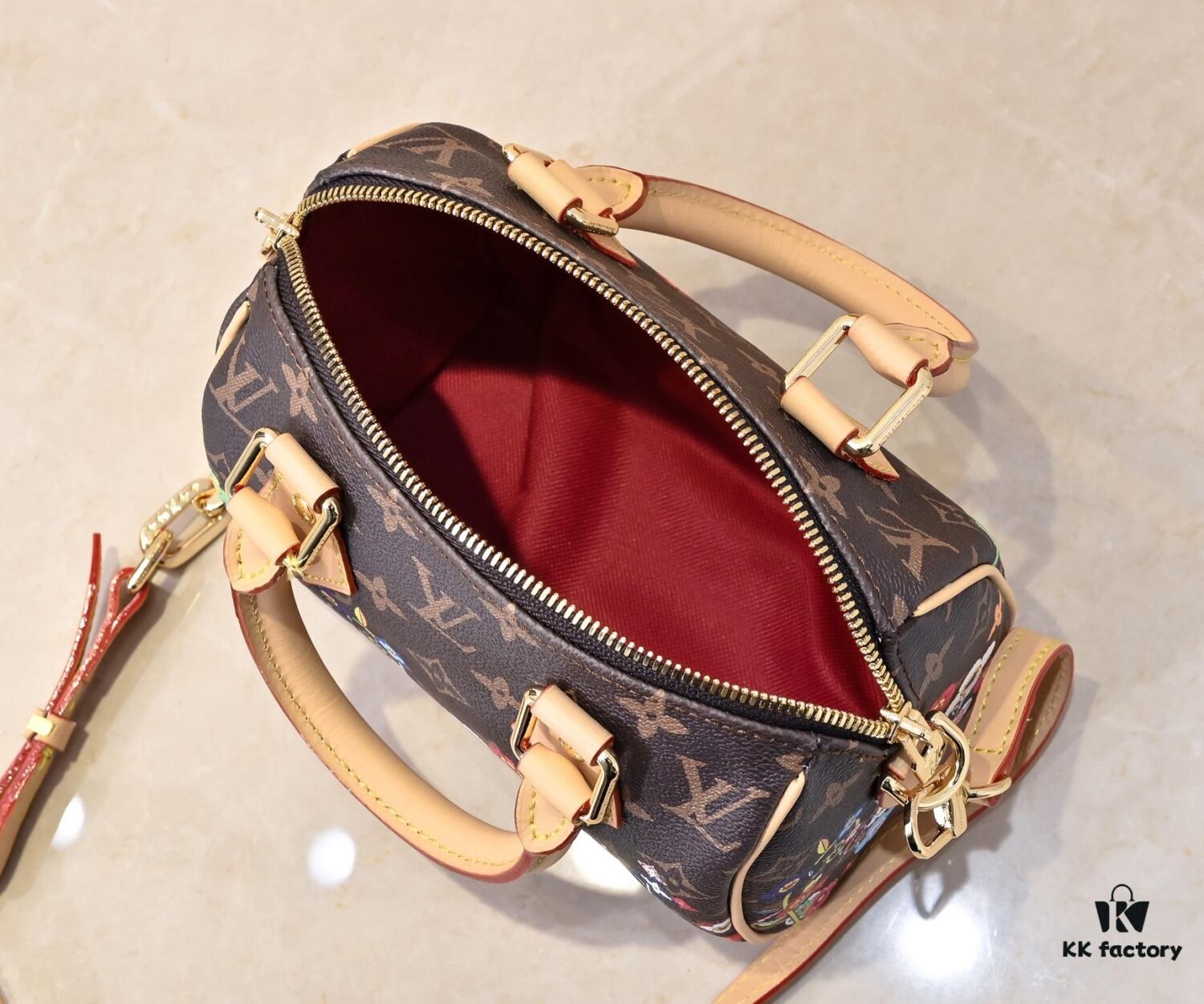 693025bd12f62673a6fadcae Upgraded Original Reversible Color-Changing Leather Bag from Guangzhou - Matching Hardware and Strap - Model M14175 M46234