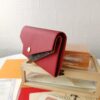 Top Original 💎 [Real Photo, Own Background] M64317 Fine-Grained Calfskin Leather with Iconic Monogram Canvas, This Trendy Wallet Stylishly Echoes Louis Vuitton's Double V Handbag Series