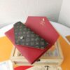 Top Original 💎 [Real Photo, Own Background] M64317 Fine-Grained Calfskin Leather with Iconic Monogram Canvas, This Trendy Wallet Stylishly Echoes Louis Vuitton's Double V Handbag Series